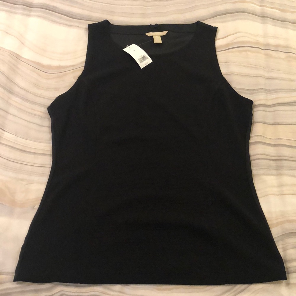 Banana Republic Black Rib Shell NWT
